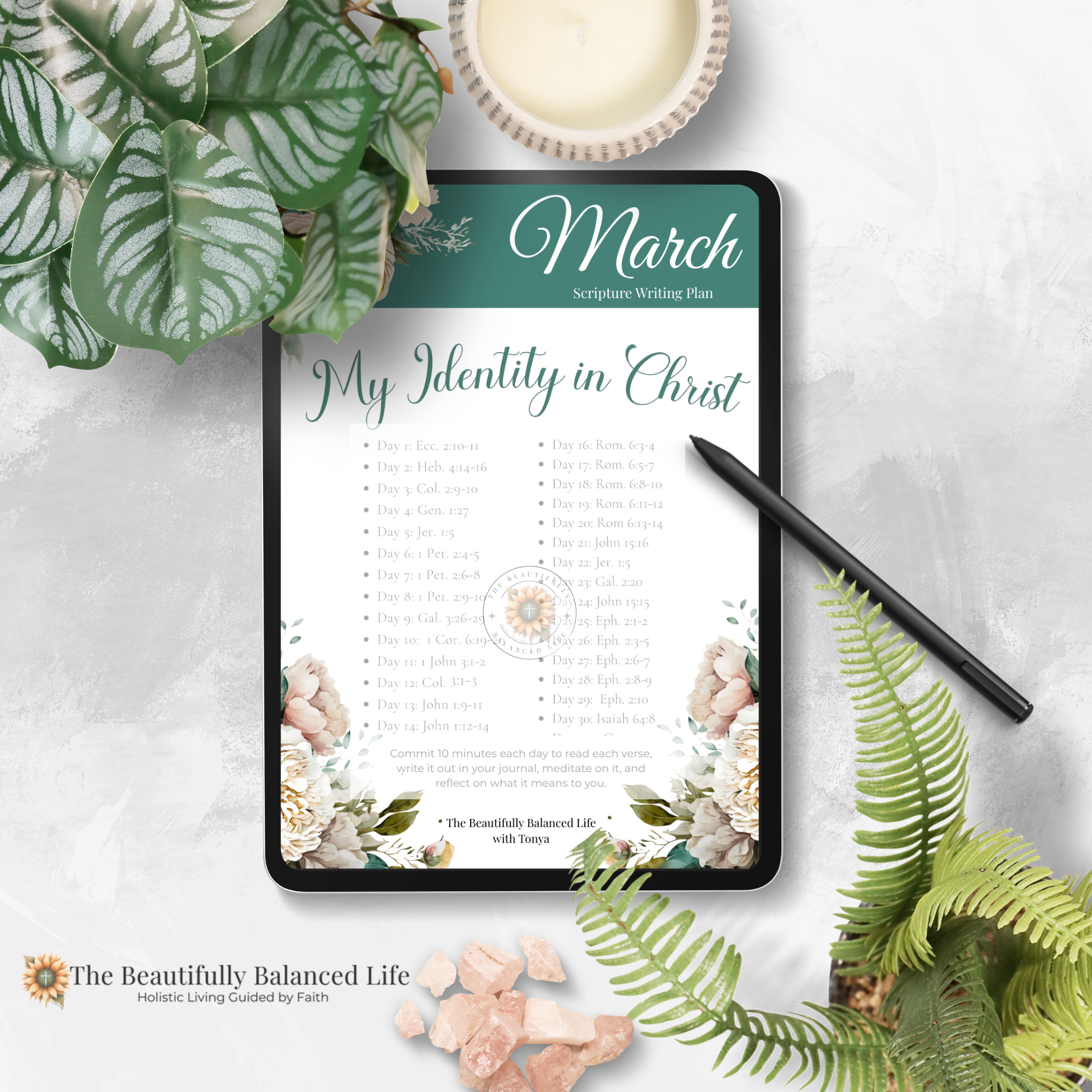 March 2026 Scripture Writing List