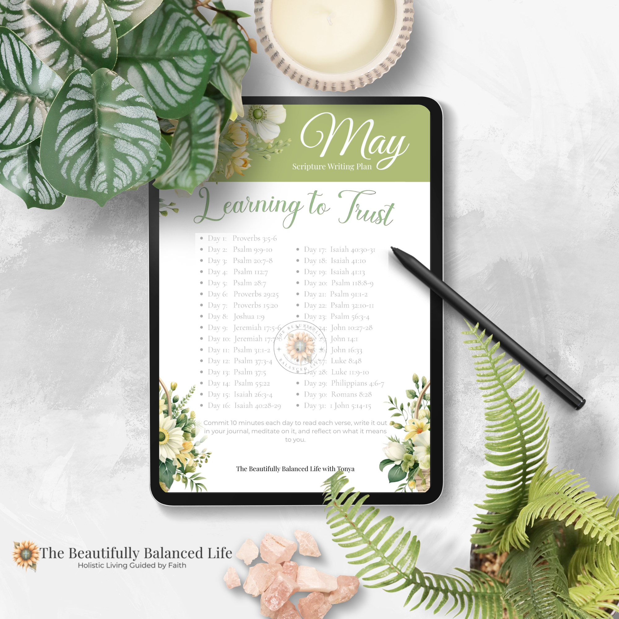 May 2026 Scripture Writing List