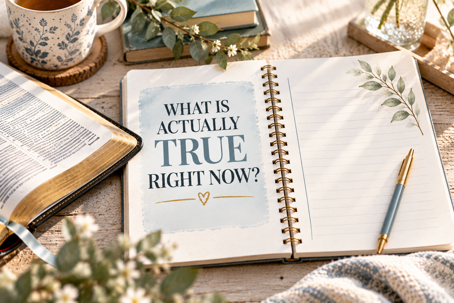 Open notebook asking what is actually true right now