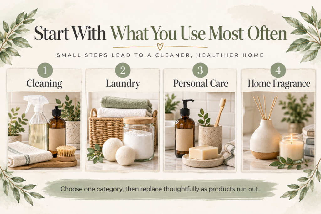 Frequently used household and personal-care products to prioritize for healthier swaps
